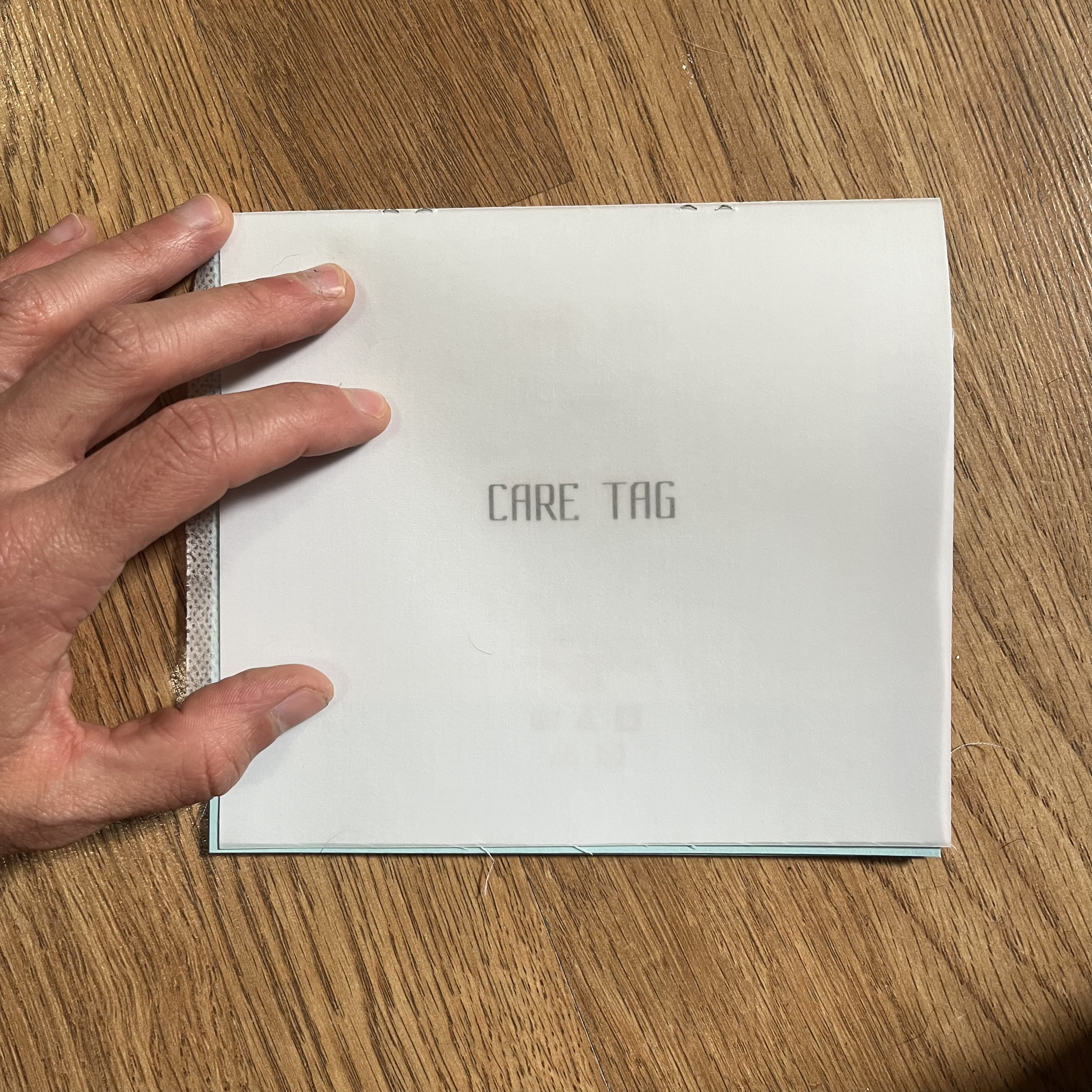 Care Tag cover